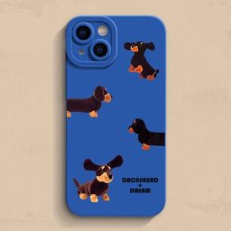 Coque de téléphone chien teckel dessin animé pour iPhone coque souple en silicone pour iPhone 14