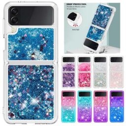 Pour Samsung Galaxy Z Flip4 Cas Paillettes Paillettes Liquide Quicksand Téléphone Cas pour Samsung Z