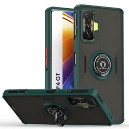 Coque de téléphone blindée transparente avec anneau magnétique pour voiture étui arrière pour