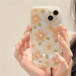 Protecteur de caméra fleur ronde pour iPhone coque de téléphone jaune antichoc Capa iPhone X XR