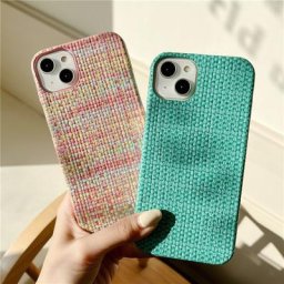 Kantwn-Coque Rigide Antichoc en Tissu Tissé Bergame pour iPhone Compatible avec les Modèles 14 13