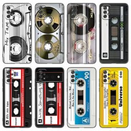 Vintage Cassette Étui de Téléphone Pour Samsung Galaxy A21 A30 A50 A52 S A13 A22 A32 4G A33 A53 A73