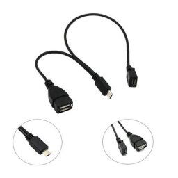 HUB 3 en 1 Micro USB 0.3 mâle à femelle câble adaptateur OTG de 2.0 m pour hôte de charge minimum