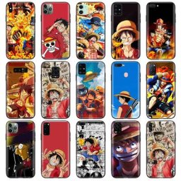 Coque noire pour OPPO F19 F15 F17 F7 F11 F9 Find Bery Pro Neo Lite Plus 5G A93 Cover Z-6 One Piece
