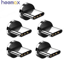 Embouts magnétiques de type C micro USB C 360 points ronds fiches de câble de charge magnétiques