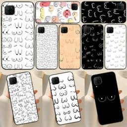 Boobs – coque de téléphone pour Huawei compatible modèles P30 Lite P20 P40 P50 Pro P Smart