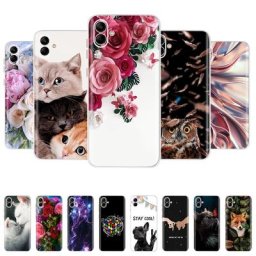 Coque arrière en silicone TPU souple pour Samsung Galaxy coque de téléphone fleur chat mode