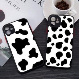 Coque de téléphone à imprimé de vache à lait drôle noire et blanche étui rigide mat pour iPhone