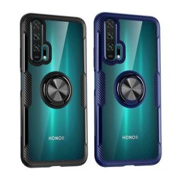 Coque transparente avec anneau de support pour Huawei P30 P20 40 Pro Lite Honor 20 Pro Nova 5T Mate