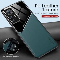 Support magnétique de voiture en cuir de luxe pour Xiaomi housse de téléphone étui souple