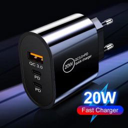 PD – chargeur mural Usb C 20W rapide adaptateur secteur pour téléphone portable Xiaomi Samsung