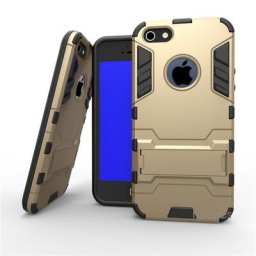 Coque rigide hybride à double couche pour Apple Iphone 5C + TPU 2 en 1 antichoc avec béquille pour