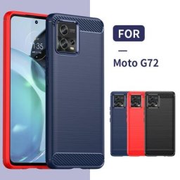 Coque de téléphone en fibre de carbone pour Motorola Moto G72 pare-chocs arrière antichoc coque en