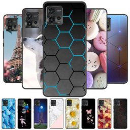 Coque de téléphone en silicone souple pour Motorola Moto G72 pare-chocs noir étuis en TPU