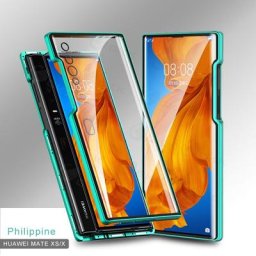 Coque de luxe Double face en verre pour Huawei étui métallique à absorption magnétique Protection