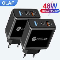 OlPG-Chargeur Rapide USB C PD de 33W Adaptateur QC 3.0 pour Téléphone Portable Xiaomi 12 Pro