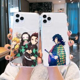 Coque en TPU avec Demon Slayer pour Iphone compatible modèles 7 8 Plus 11 Pro 6 X XR XS Max