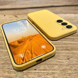 Coque de téléphone carrée en silicone liquide coque arrière souple pour Samsung Galaxy S23 S22
