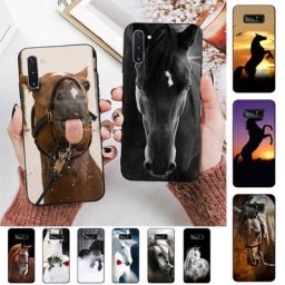 FHNBLJ-Coque de téléphone à motif de peinture d'animaux de cheval pour Samsung Note 5 7 8 9 10 20