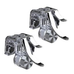 Manette de jeu R11s à Six doigts en métal Transparent 1 paire de Joysticks pour Mobile