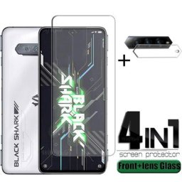 Protecteur d'écran 4 en 1 pour Xiaomi Black Shark 4s en verre trempé 9H Transparent pour Black