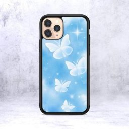 Coque de téléphone ciel papillon pour iPhone silicone TPU de haute qualité coque en plastique dur
