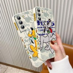 Coque de téléphone Disney Mickey pour Samsung Galaxy Mickey Dog Plus Ultra Liquid Stores Corde
