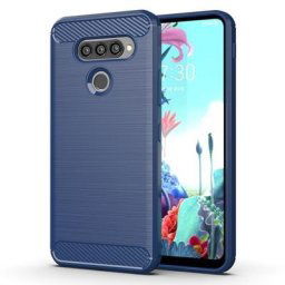 Coque arrière souple de protection complète en Fiber de carbone pour LG K50S étui en Silicone