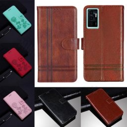 Étui portefeuille à rabat en cuir pour Vivo V23e support de carte magnétique coque de protection