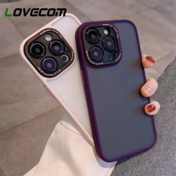 Coque de téléphone antichoc pour iPhone placage acrylique coque souple complète protection de