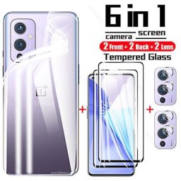 Protecteur d'écran en verre trempé pour Oneplus 9 Film de protection arrière pour objectif