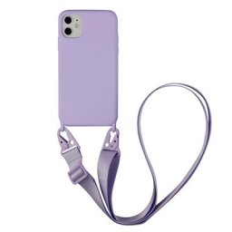 Coque en Silicone souple avec lanière de cou pour IPhone compatible modèles 11 12 13 Pro Max 7