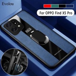 Coque de téléphone en cuir PU plexiglas pour OPPO Find X5 Bery X2 Pro 5G support magnétique avec