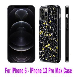 Coque de protection arrière en fibre de carbone forgée motif pour iPhone 12 12Pro Max 12Mini