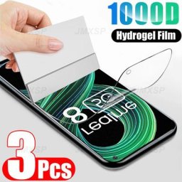 Film hydrogel protecteur d'écran 3 pièces couverture complète pour Realme 10 9 Pro Plus 10s 9i 8