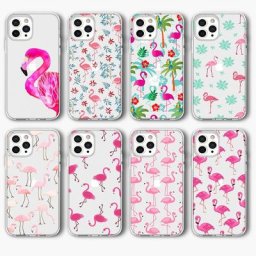 De luxe Rose Flamant Funda pour IPhone 13 pour IPhone 13 12 11 Pro XR XS Max Mini 7X8 6 6S Plus 5S