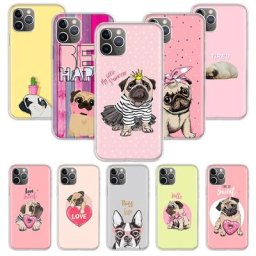 Coque de téléphone PDPDog rose mignon pour iPhone coque à motif d'art souple coque Funda pour