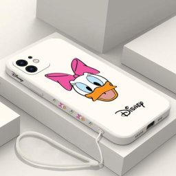 Coque de téléphone Disney Donald Duck Daisy pour Couple étui en Silicone pour iPhone 14 13 12 11