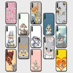 Étui lapin noir pour Samsung Galaxy Note 9 S22 S21 Plus S20 FE S10 S10E Lite Ultra