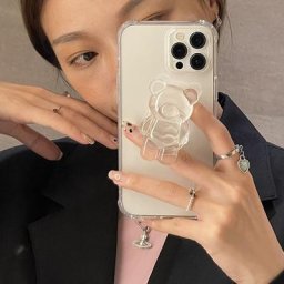 Étui transparent ours 3D pour Samsung Galaxy A51 A71 A11 A31 A41 A10 A10S A20 A20E A30 A30S A40 A50