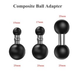 Adaptateur tête de boule 1 ""25mm à 15/17/25mm double support de boule transfert pour