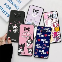 Coque noire pour Oneplus Nord 2 5G CE2 Lite N10 N20 N100 N200 8 10 Pro Ace 7T 9R 10R 8T 7 9 Kuromi