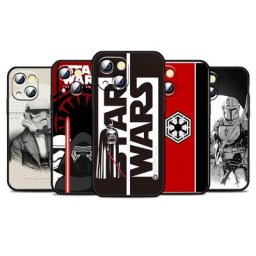 Coque de téléphone noire souple Star VANHero Robot Cool Apple iPhone 13 12 11 Pro Max Mini XS