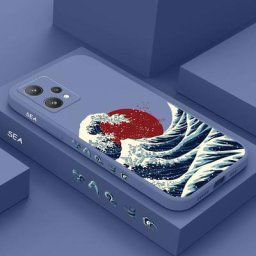 Coque de téléphone portable Red Sun Sea Waves étui pour OPPO Realme 9 9i 8 8i 7 7i 6 Pro Plus C31