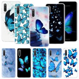 Coque de téléphone belle aile papillon bleu pour Xiaomi Redmi Note 10 9 8 11 12 Pro 11T 11S
