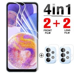 Film hydrogel 4 en 1 pour Samsung Galaxy A23 A33 A53 A73 5G protecteur d'écran lentille