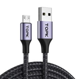 TOPK – câble Micro USB AN10 pour recharge rapide et données cordon de chargeur pour téléphone