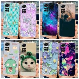 Coques de téléphone en silicone souple peint mignon pour Xiaomi Redmi Note 11 11S Note11 Pro 4G
