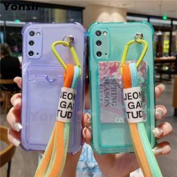 Coque de téléphone transparente antichoc pour Samsung étui portefeuille en silicone pour Galaxy