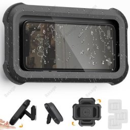Support de téléphone étanche pour douche rotation à 480 ° miroir réglable support mural pour